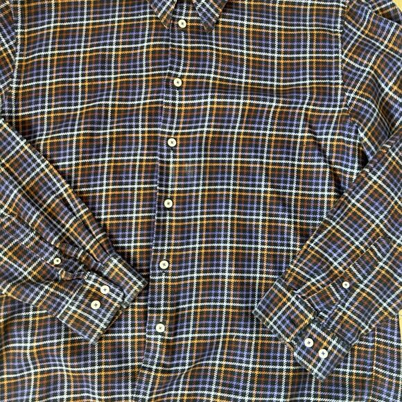 Paul Fredrick Medium Weight Button Shirt Men's XL Multicolor Long Sleeve Cotton - Picture 2 of 7